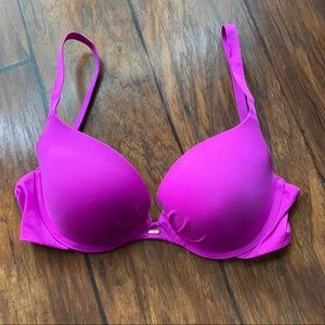 VS Magenta Pink Plunge Push Up Bra 32DD
